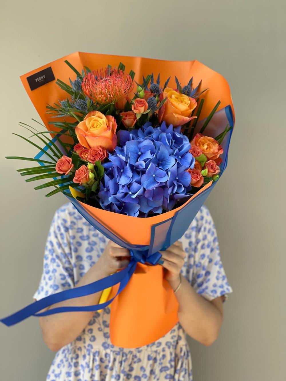 Blue And Orange Flowers